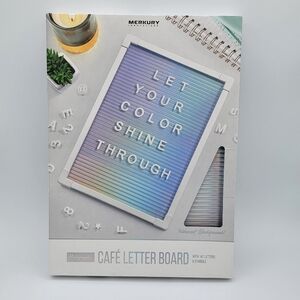 Cafe Letter Board Holographic NWT